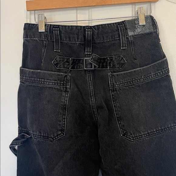 Free People | We The Free Major Leagues Mid Rise Wide Leg Black Wash Denim 25/0 - Picture 9 of 15